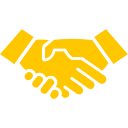 Icono de dos personas dándose la mano