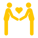 Icono de una pareja con un corazón